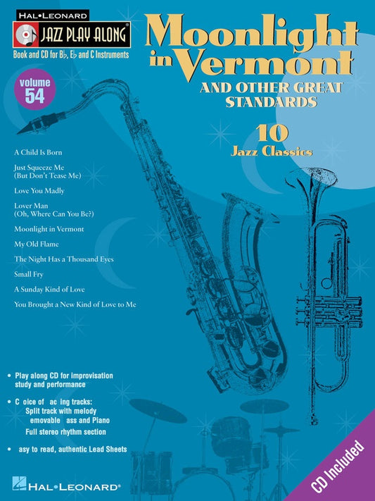 Moonlight In Vermont - Jazz Play Along Volume 54 Book/Cd