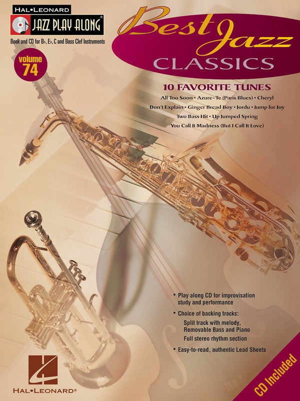Best Jazz Classics - Jazz Play Along Volume 74 Book/Cd