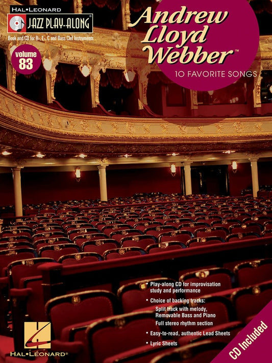 Andrew Lloyd Webber - Jazz Play Along Volume 83 Book/Cd