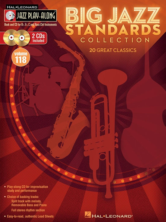 Big Jazz Standards- Jazz Play Along Volume 118 Book/ 2 Cd