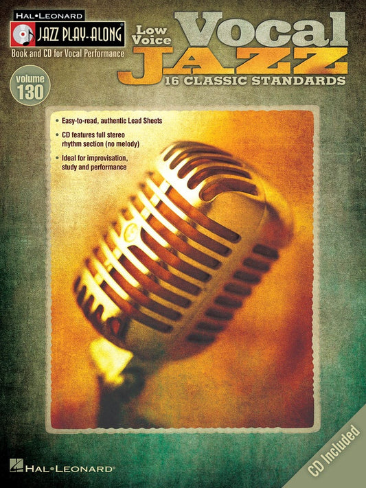Vocal Standards (Low) Jazz Play Along Volume 130 Book/Cd