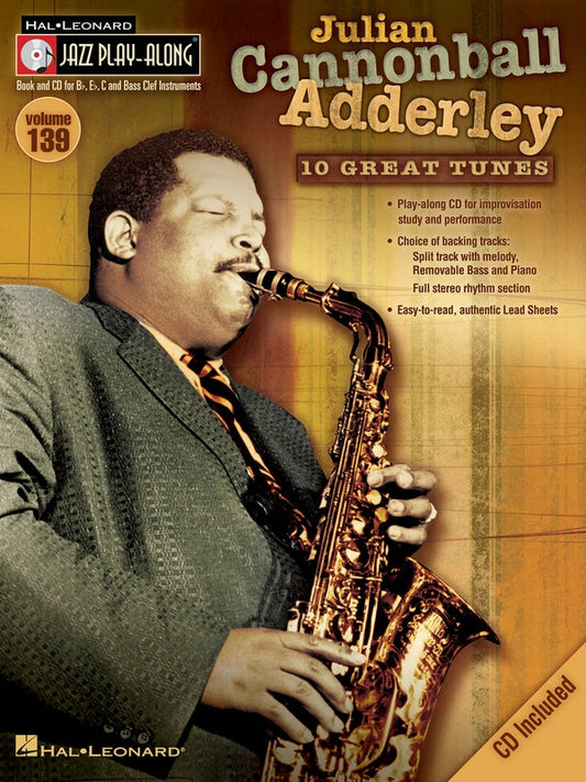 Cannonball Adderley - Jazz Play Along Volume 139 Book/Cd