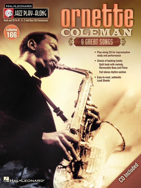 Ornette Coleman - Jazz Play Along Volume 166 Book/Cd