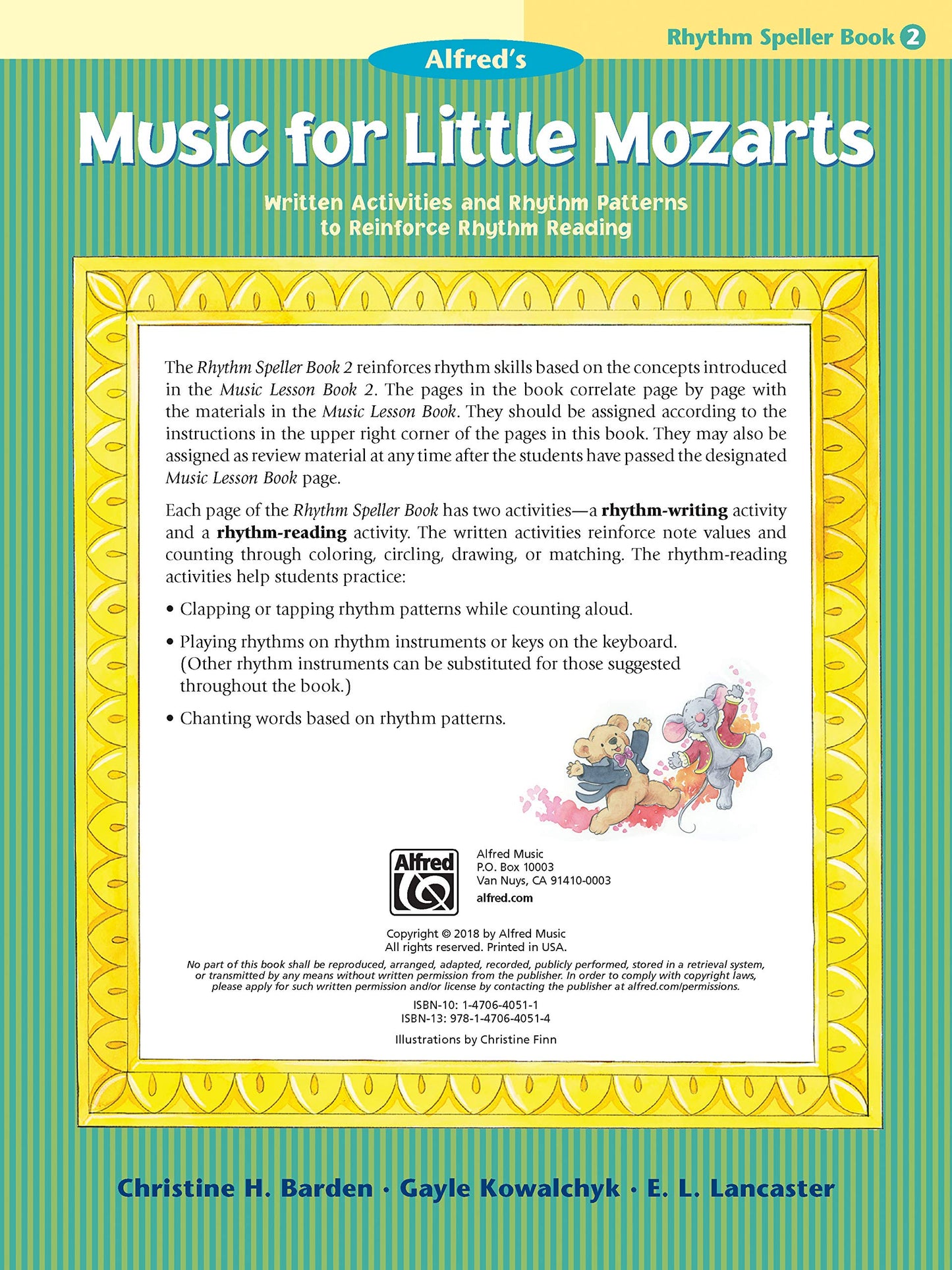 Alfred's Music For Little Mozarts - Rhythm Speller Book 2