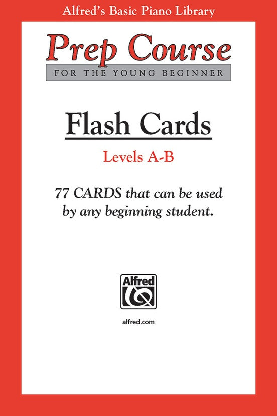 Alfred's Basic Piano Prep Course - 77  Flash Cards Level A & B