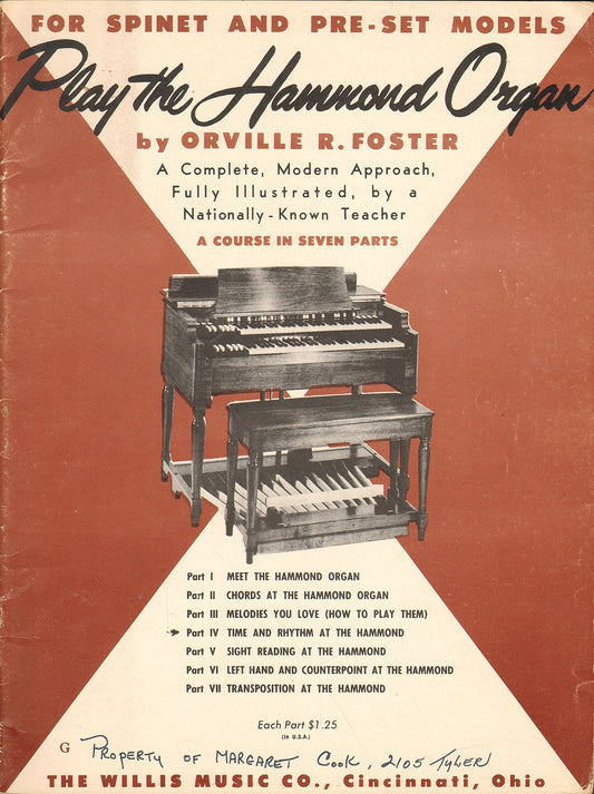 Play The Hammond Organ Part 4 Book