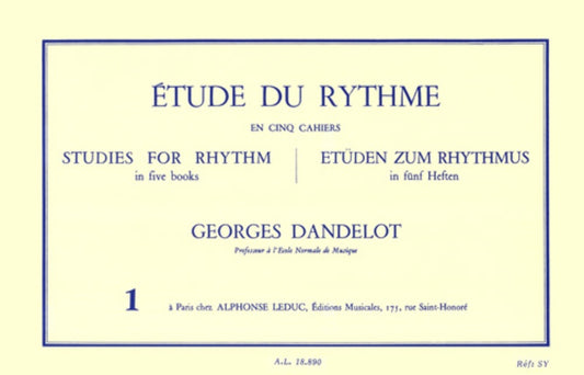 Dandelot - Etude Du Rythme Vol 1