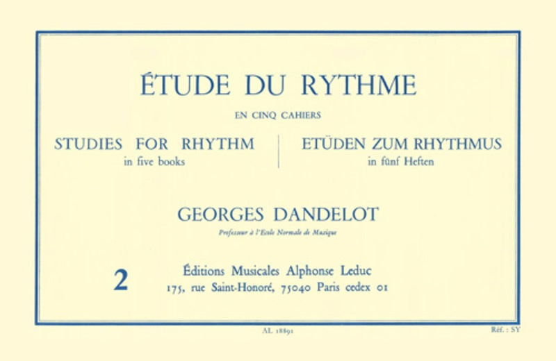 Dandelot - Etude Du Rythme Vol 2