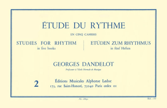 Dandelot - Etude Du Rythme Vol 2