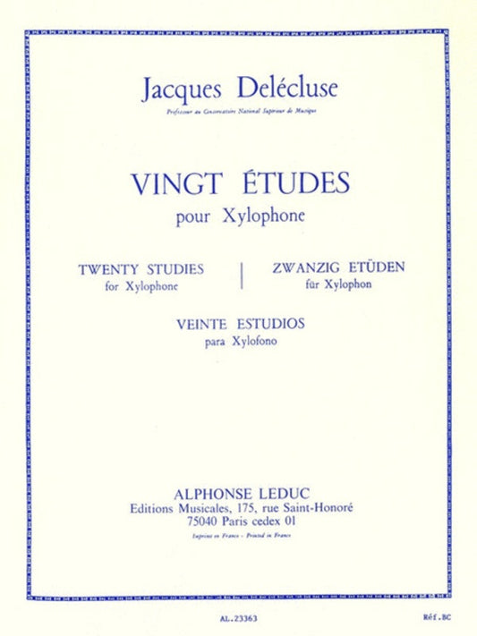 Twenty Studies For Xylophone