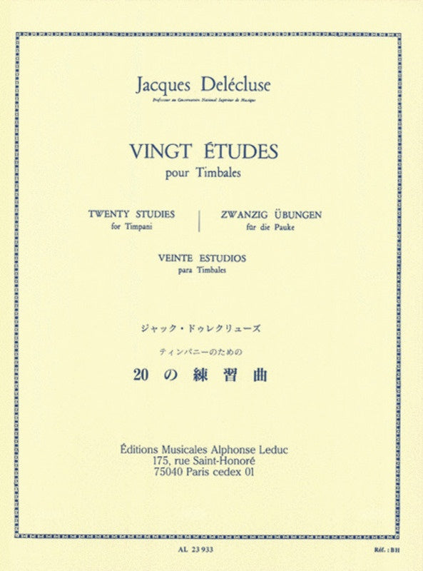 Delecluse - 20 Studies For Timpani