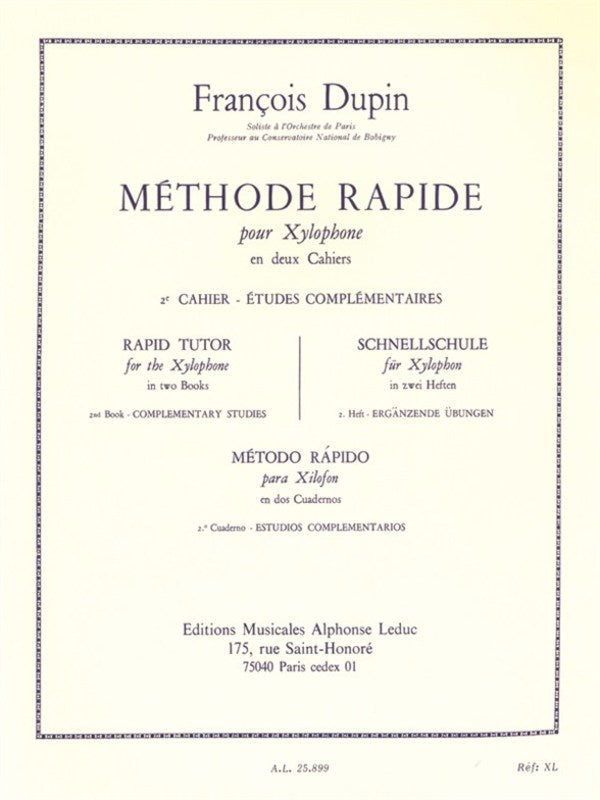 Dupin - Rapid Method Vol 2 For Xylophone