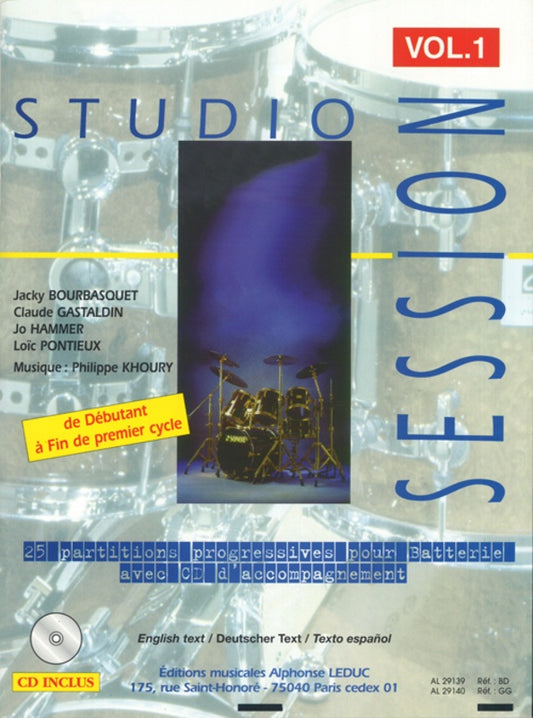 Studio Session Drums Vol 1 Bk/Cd