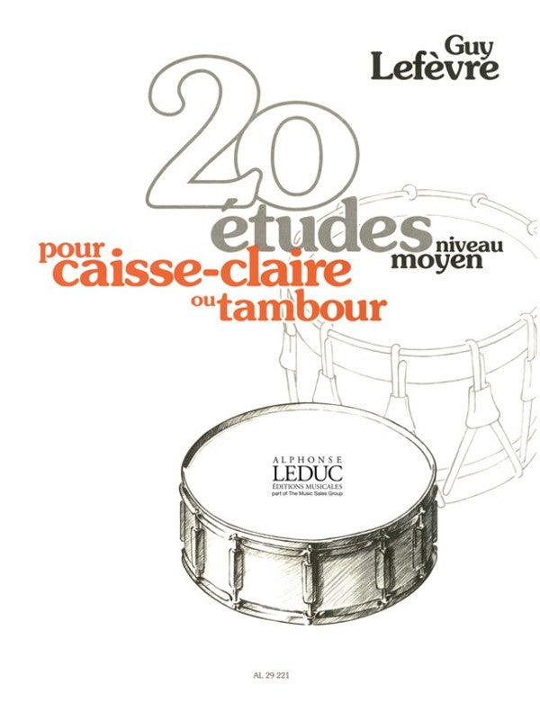 Lefevre - 20 Etudes Niveau Moyen Snare Drum