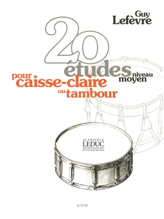 Lefevre - 20 Etudes Niveau Moyen Snare Drum