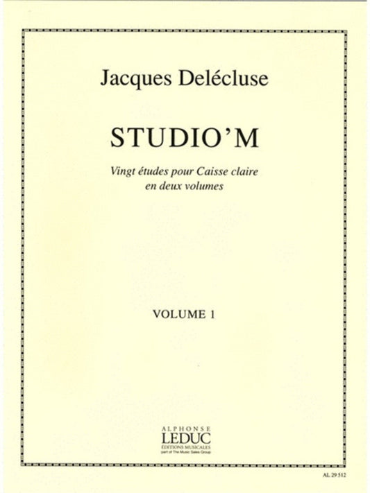 20 Studies For Snare Drum Volume 1 Book