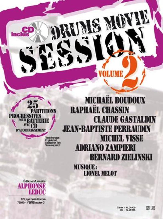 Drums Movie Session Vol 2 Bk/Cd