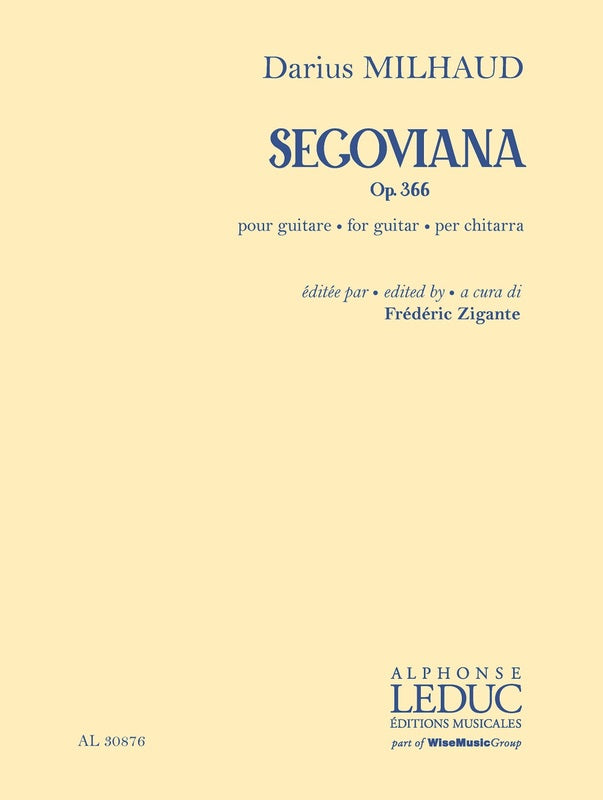 Milhaud - Segoviana Op 366 For Guitar