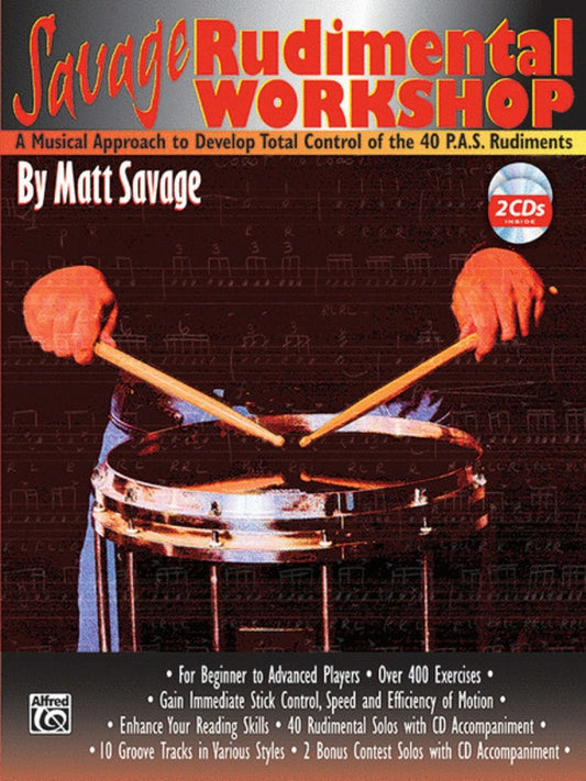 Savage Rudimental Workshop Snare Drum Bk/Ola