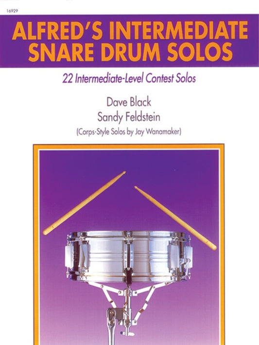 Alfred's Intermediate Snare Drum Solos Book