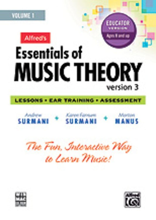 Essentials Of Music Theory 1 Volume 3 Cd-Rom Educator