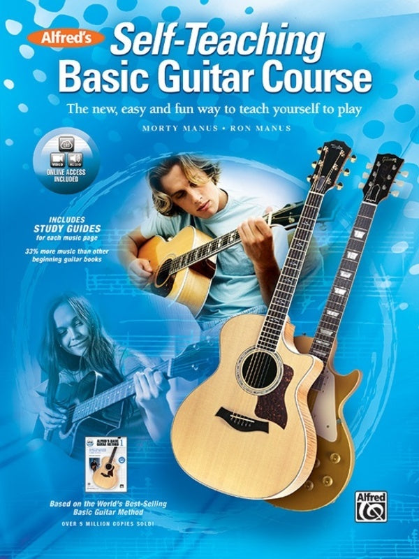 Alfred's Self Teaching Basic Guitar Course Book/Olm