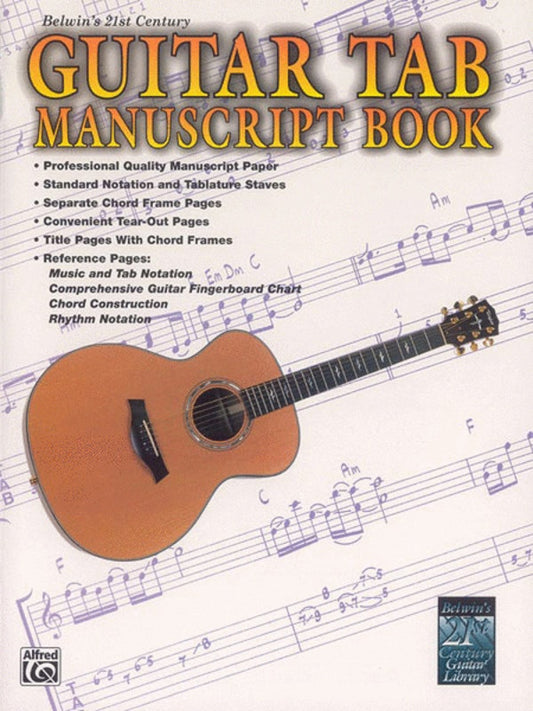 21st Century Guitar TAB Manuscript Book - Music2u