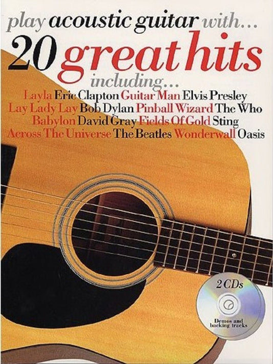 Play Acoustic Guitar With 20 Great Hits Bk/2Cd