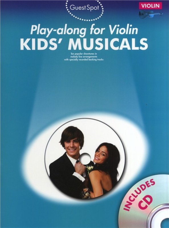 Guest Spot - Kids Musicals Violin Play Along Book/Cd