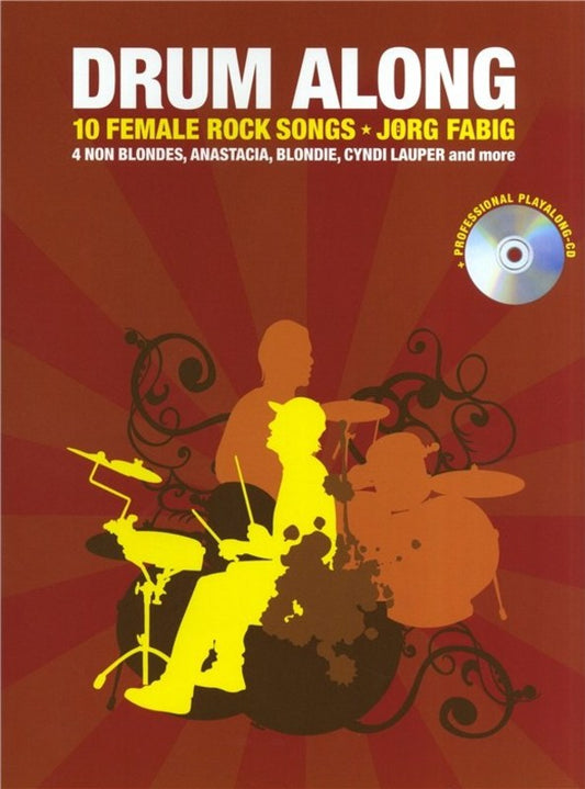 Drum Along 10 Female Rock Songs Bk/Cd