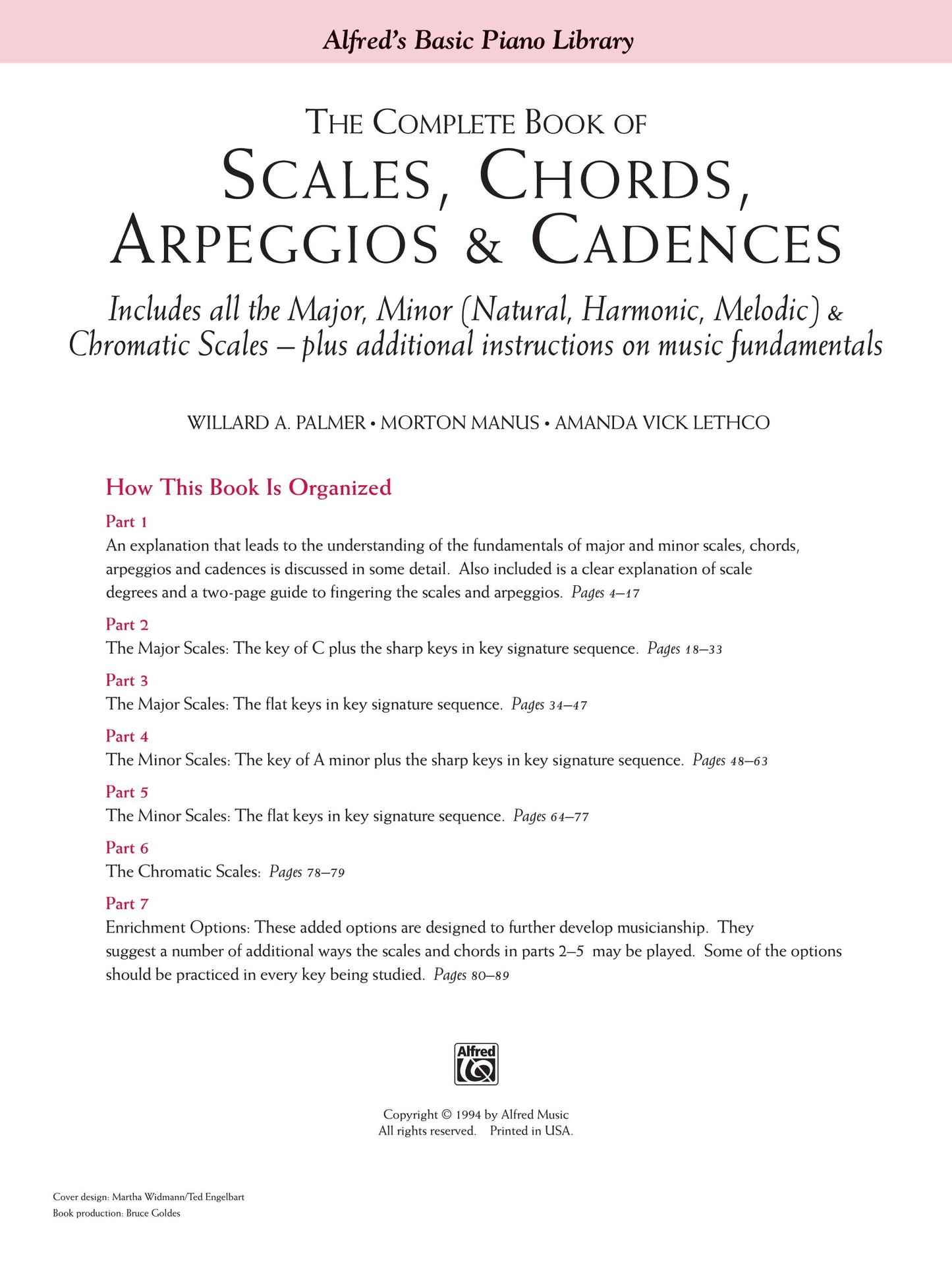 Alfred's Basic Piano Library - The Complete Book of Scales, Chords, Arpeggios & Cadences