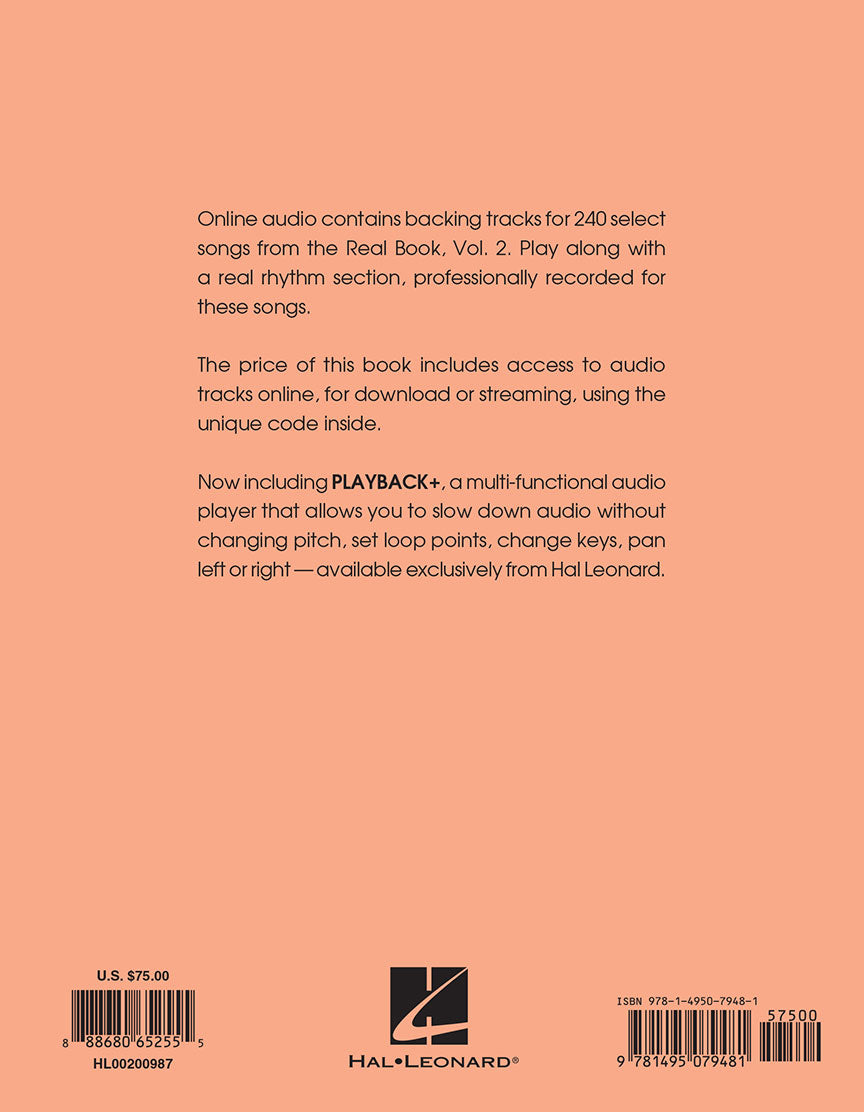 Real Book Volume 2 - C Instruments Book/Ola 2nd Edition (240 songs)