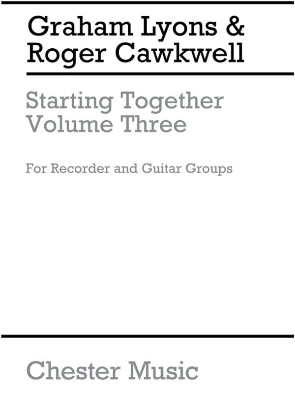 Starting Together 3 Recorder/Gtr(Arc)