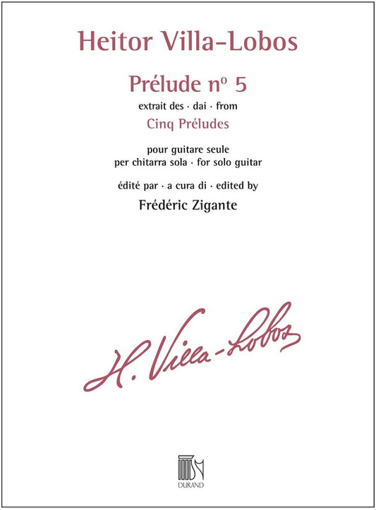 Villa-Lobos - Prelude No 5 For Guitar Solo