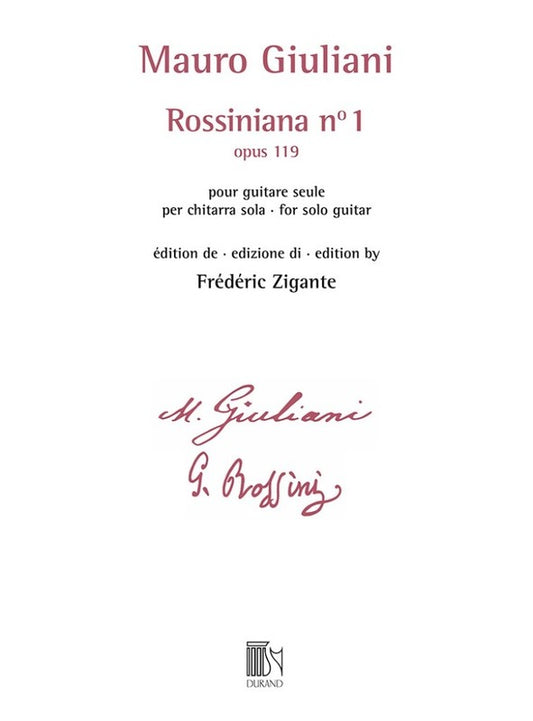 Giuliani - Rossiniana No 1 Op 119 For Solo Guitar