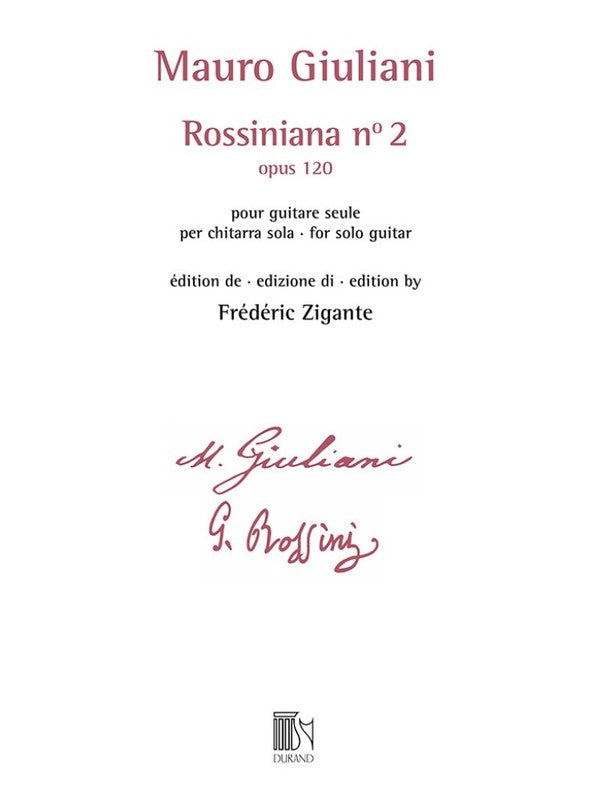 Giuliani - Rossiniana No 2 Op 120 For Solo Guitar