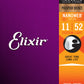Elixir 16027 Nanoweb Phosphor Bronze Custom Light 11-52