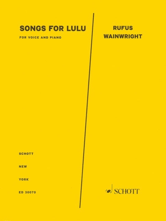 Rufus Wainwright - Songs For Lulu Piano/Vocal