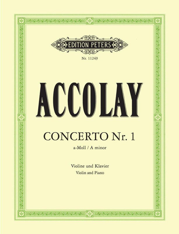 Accolay - Concerto No 1 A Minor Violin/Piano