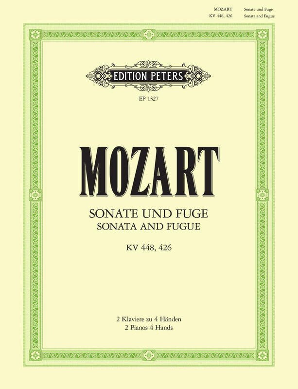 Sonata K 448 D And Fugue K 426 C Min 2P 4H