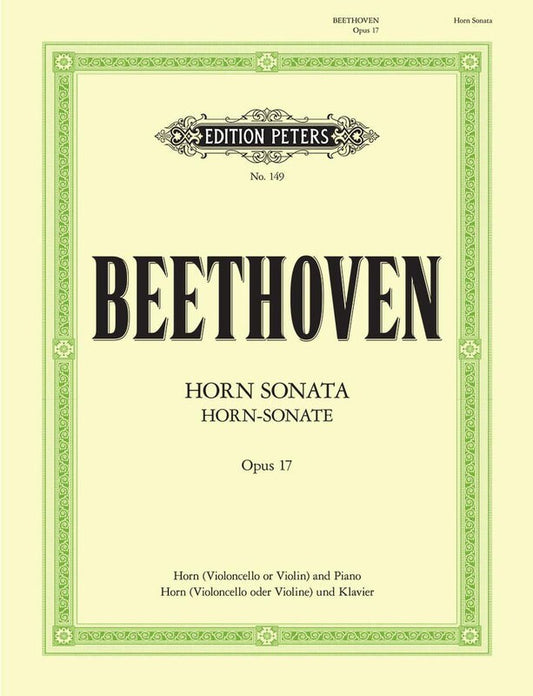Beethoven - Horn Sonata Op 17 Horn (Cello Or Violin)/Piano