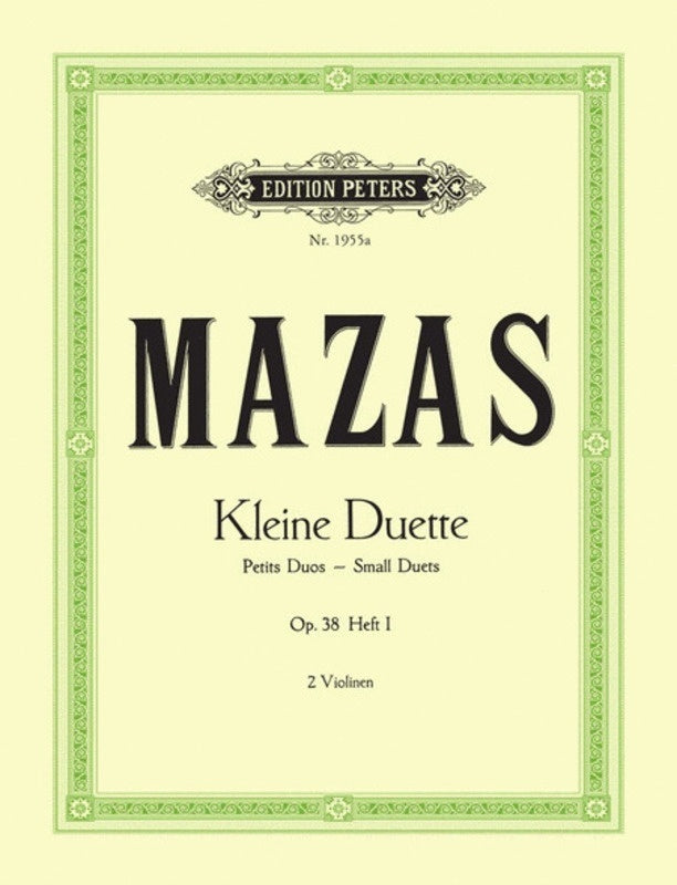 Mazas - 12 Little Duets Op 38 Vol 1 Nos 1-6 2 Violins