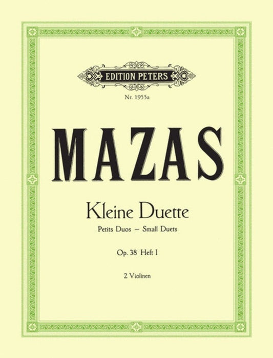 Mazas - 12 Little Duets Op 38 Vol 1 Nos 1-6 2 Violins
