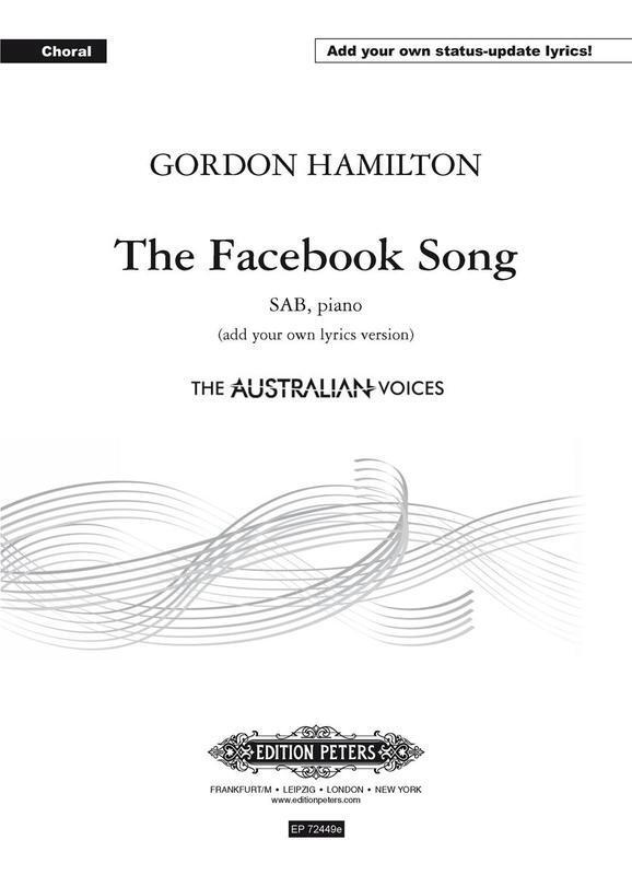Choral Sheet Music - The Facebook Song - SAB & Piano Add Your Own Lyrics Version