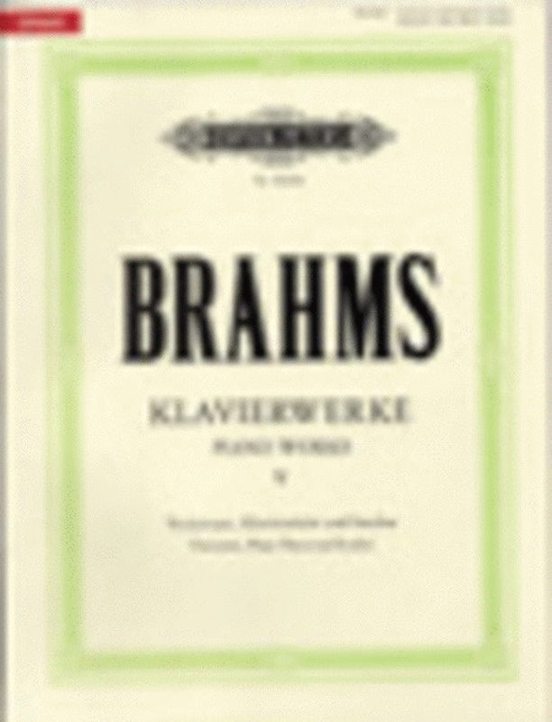Piano Works Bk 5 Miscellaneous Works Urtext