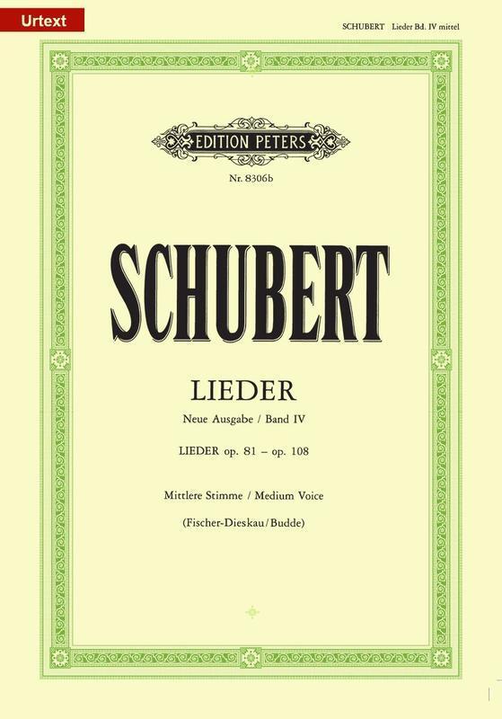 Schubert - Songs Vol 4 Medium Voice