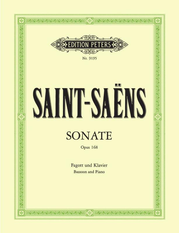 Saint-Saens - Sonata Op 168 Bassoon/Piano Book