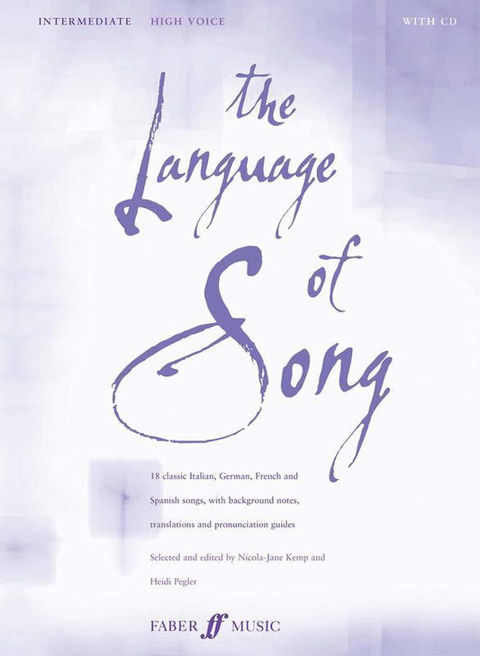 Language Of Song Intermediate High Voice Bk/Cd