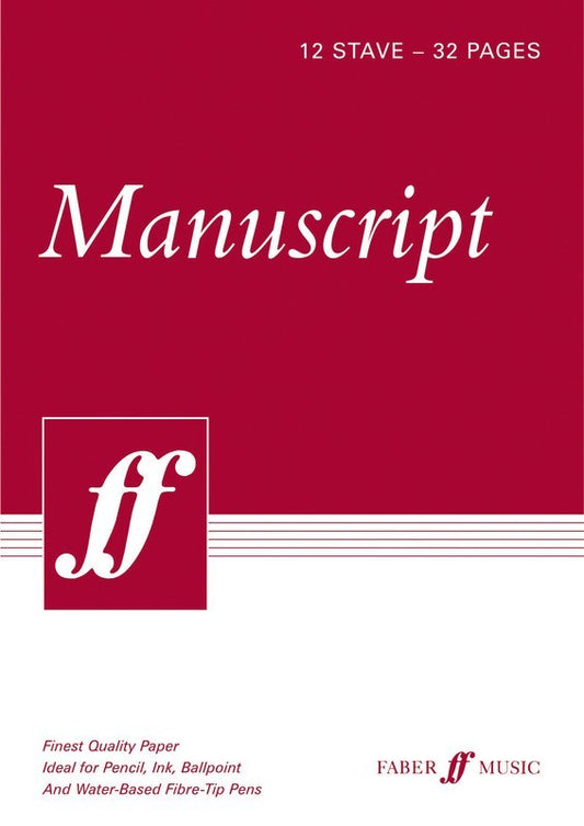 Manuscript A4 12-Stave 32 Pages White