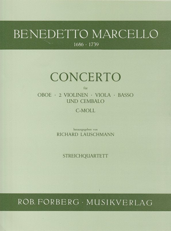Marcello - Concerto C Minor Oboe/String Quartet Parts